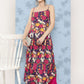 InWeave Women's Navy Bird Japanese Art Strappy Set - Swadesiicart