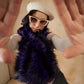 InWeave Women's Purple Black Faux Fur Neck Warmer - Swadesiicart