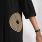 trueBrowns Black Cotton Embroidered Dress | Swadesiicart