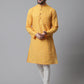 Even Apparels Yellow Kurta With Band Collar | Swadesiicart