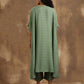 trueBrowns Light Green Bandhani Printed Silk Oversized Kurta Pant Set | Swadesiicart
