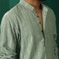 trueBrowns Men's Mint Green Dobby Co-ord Set - Swadesiicart