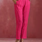 trueBrowns Pink Cotton Dobby Kurta Set | Swadesiicart