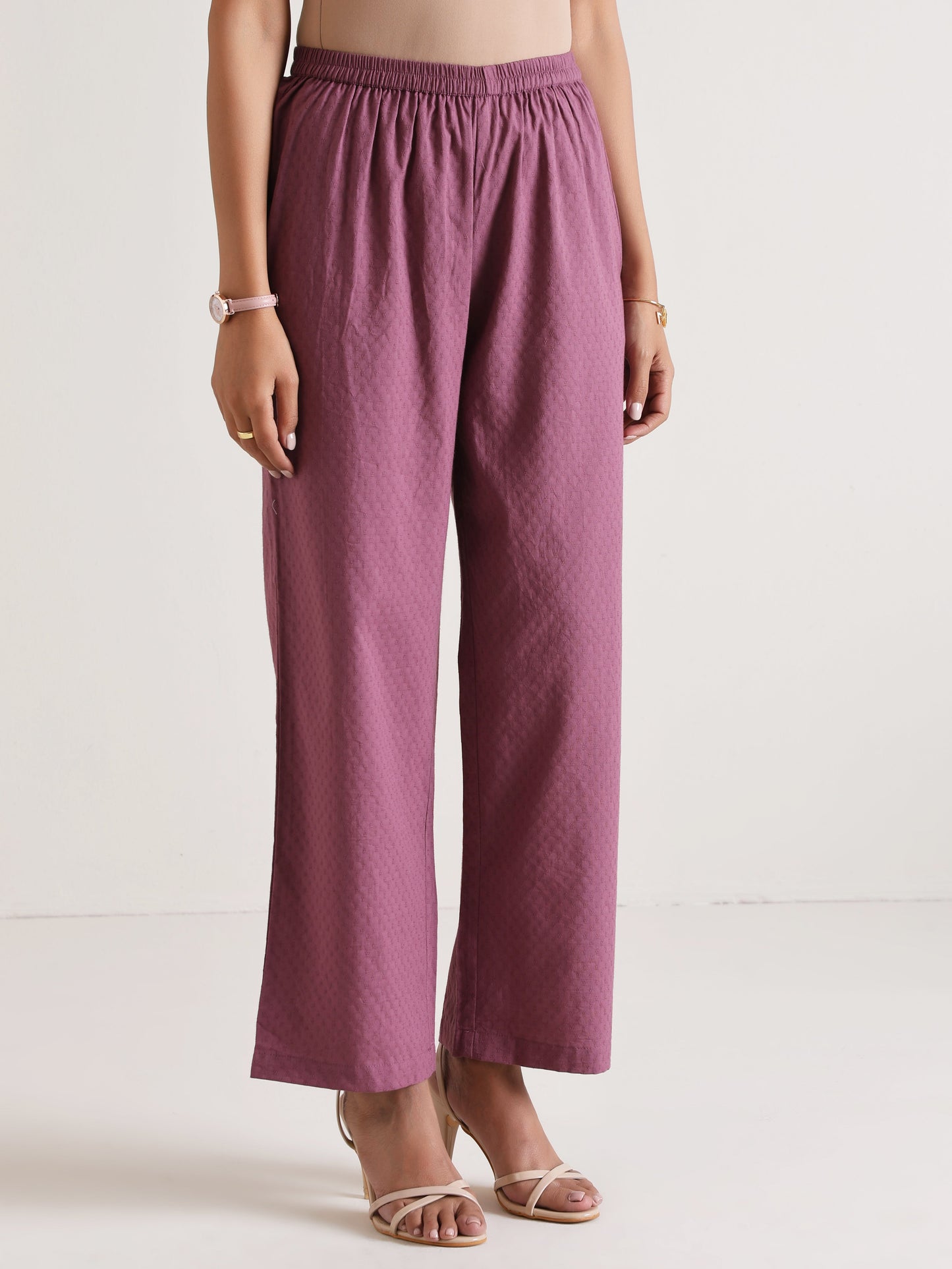 trueBrowns Orchid Overlap Pleat Kurta Pant Set | Swadesiicart
