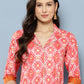 Ahalyaa Women Ethnic Motifs Printed Regular Gotta Patti Kurta with Palazzos | Swadesiicart