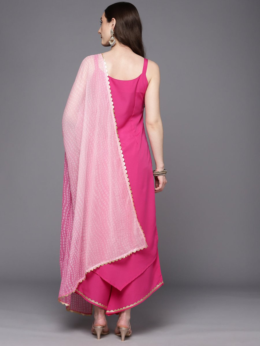 Ahalyaa Gotta Patti Kurta With Palazzos & Dupatta | Swadesiicart