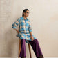 trueBrowns Purple Woollen Flared Pants | Swadesiicart