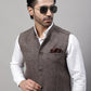 Even Apparels Men's Brown Nehru Jacket With Welt Pockets | Swadesiicart