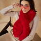InWeave Women's Cherry Red Faux Fur Neck Warmer - Swadesiicart