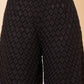 InWeave Women's Black Chikankari Long Anarkali Kurta Sharara Set W Dupatta - Swadesiicart