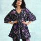 trueBrowns Black Printed Velvet Co-Ord Set - Swadesiicart