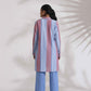trueBrowns Blue Cotton Stripe Kurta Co-ord Set - Swadesiicart