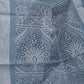 Shades of Light Ash Grey Colour Floral Print Semi Chanderi Saree By Gayathri Reddy Designer Studio | Swadesiicart