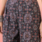 InWeave Black Maroon Ajrakh Foil V Neck Flared Kurta Pant Set - Swadesiicart