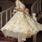 Pomcha Jaipur Yellow Phool Organza Anarkali Set | Swadesiicart