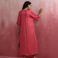trueBrowns Red Modal Straight Fit Kurta Set | Swadesiicart