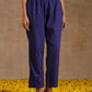 trueBrowns Spectrum Blue Gold Cotton Angrakha Kurta Set | Swadesiicart