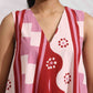 trueBrowns Pink Cotton Abstract Print Dress | Swadesiicart