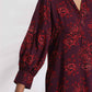 trueBrowns Purple Floral Print Kurta Set | Swadesiicart