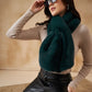 InWeave Women's Dark Teal Faux Fur Neck Warmer - Swadesiicart