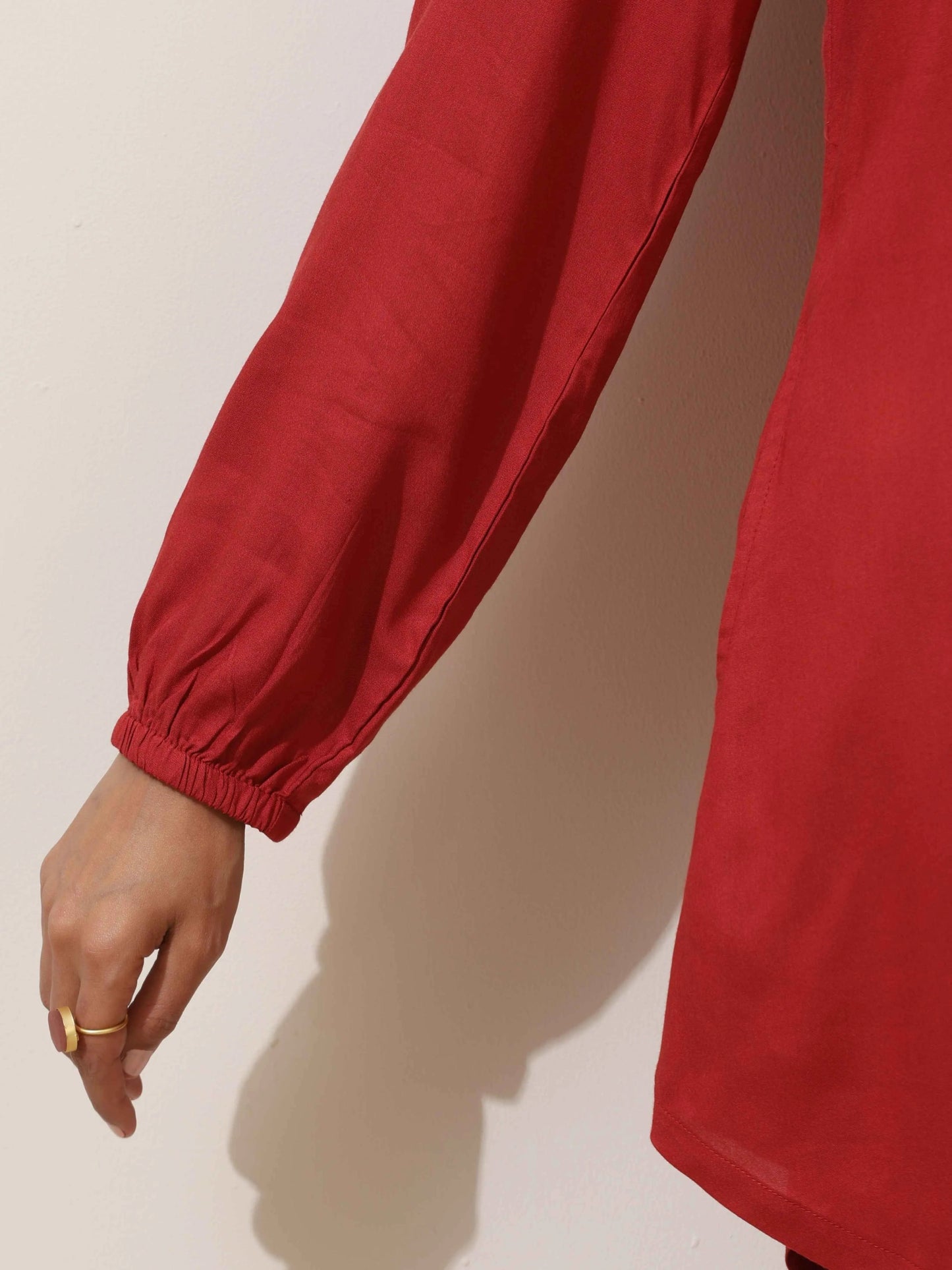 trueBrowns Maroon Viscose Co-ord Set - Swadesiicart