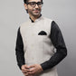 Even Apparels Men's Beige Nehru Jacket With Welt Pockets | Swadesiicart