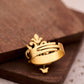 trueBrowns Gold-Polished Small Leaf Ring | Swadesiicart
