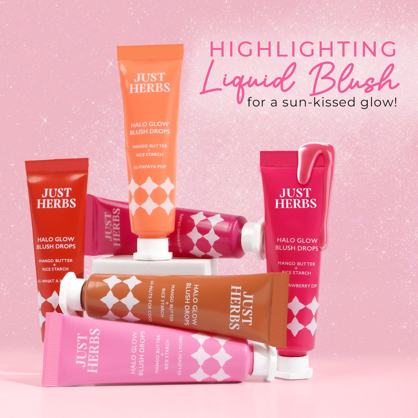 Halo Glow Blush Drops with Mango Butter & Rice Starch: Papaya Pop