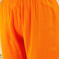 InWeave Women's Orange Round Neck Square Gota Work Kurta Pant Set - Swadesiicart