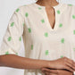 trueBrowns Off-White Cotton Floral Embroidered Straight Kurta Set | Swadesiicart