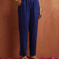 trueBrowns Blue Print A-line Kurta Set | Swadesiicart