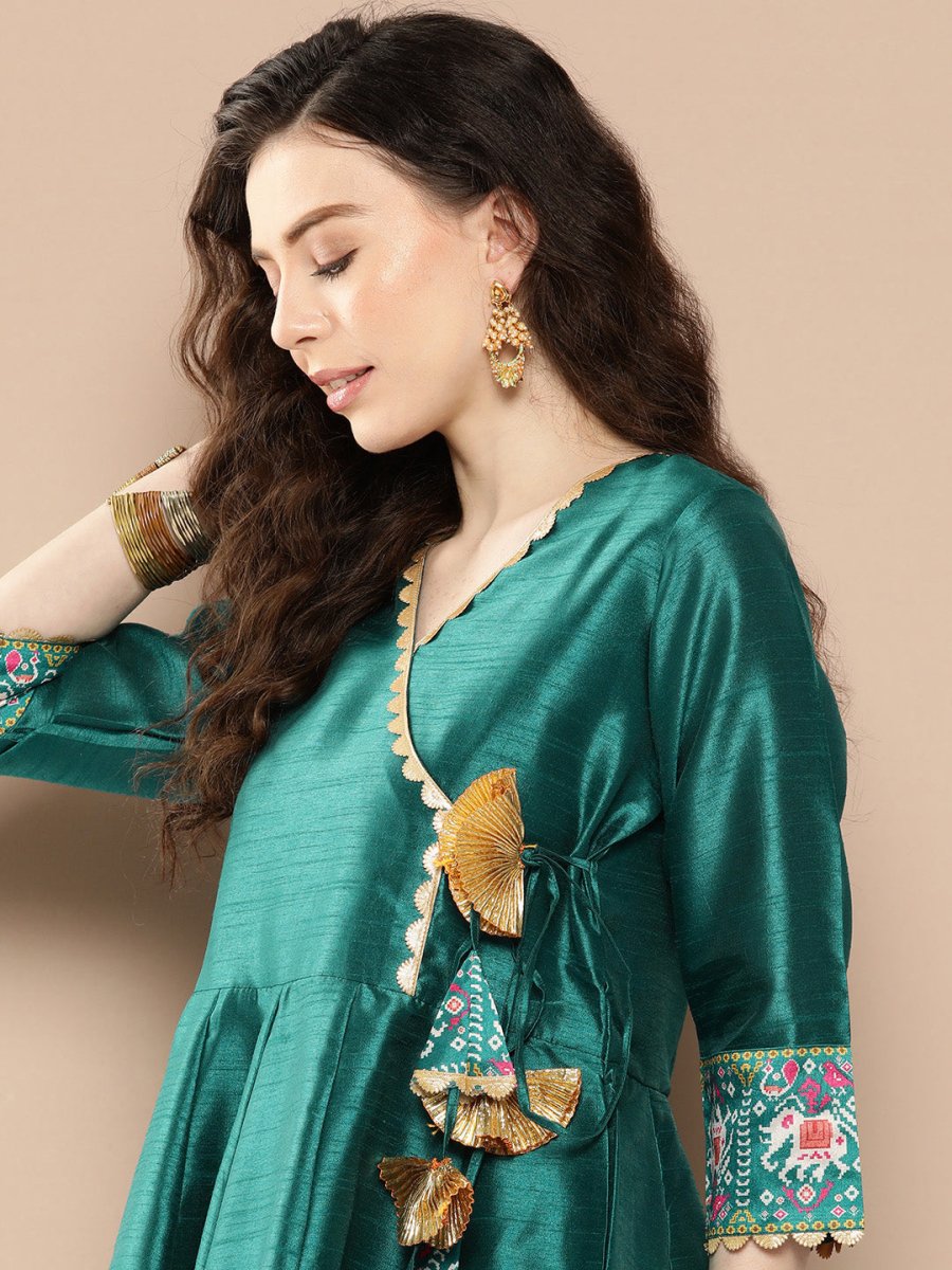 Ahalyaa Embroidered Ethnic Tunic | Swadesiicart