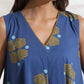 trueBrowns Blue Cotton Print Sleeveless Dress | Swadesiicart