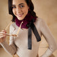 InWeave Women's Burgundy Fur Neckpiece - Swadesiicart