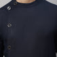 Even Apparels Blue Sherwani Kurta With Asymetrical Cut | Swadesiicart