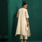 trueBrowns Ivory Rhombus Cotton Handkerchief Kurta Pant Set | Swadesiicart