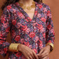 trueBrowns Pink Print High Slit Kurta Set | Swadesiicart