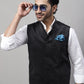 Even Apparels Men's Black Nehru Jacket With Welt Pockets | Swadesiicart