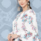 InWeave Women's White Floral Paisley Print Short Dress - Swadesiicart