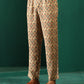 trueBrowns Men's Beige Geometric Muslin Silk Printed Co-ord Set - Swadesiicart