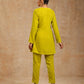 trueBrowns Lime Velvet Solid Co-ord Set - Swadesiicart