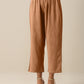 trueBrowns Beige Slub Texture Sleeveless Flared Kurta Pant Set | Swadesiicart