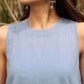 trueBrowns Blue Cotton Sleeveless Co-ord Set - Swadesiicart