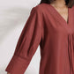 trueBrowns Pink Slub Kurta Set | Swadesiicart