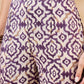 InWeave Purple White Moroccan Print Round Neck Kurta Set - Swadesiicart