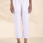 trueBrowns White Cotton Dobby V-Neck Kurta Pant Set | Swadesiicart