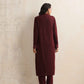 trueBrowns Purple Kashmiri Woollen Jacket 3pc Set | Swadesiicart