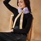 InWeave Women's Light Mauve Fur Neckpiece - Swadesiicart