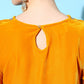 InWeave Women's Mustard Velvet Kurta Set With Mustard Kota Bandhani Dupatta - Swadesiicart