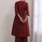 trueBrowns Ruby Wine Dobby Angrakha Pant Set | Swadesiicart